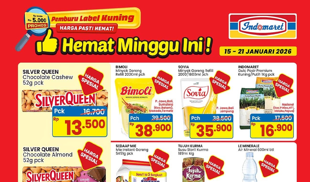 Promo Indomaret 18 - 21 Januari 2026: Minyak Goreng Turun Harga 