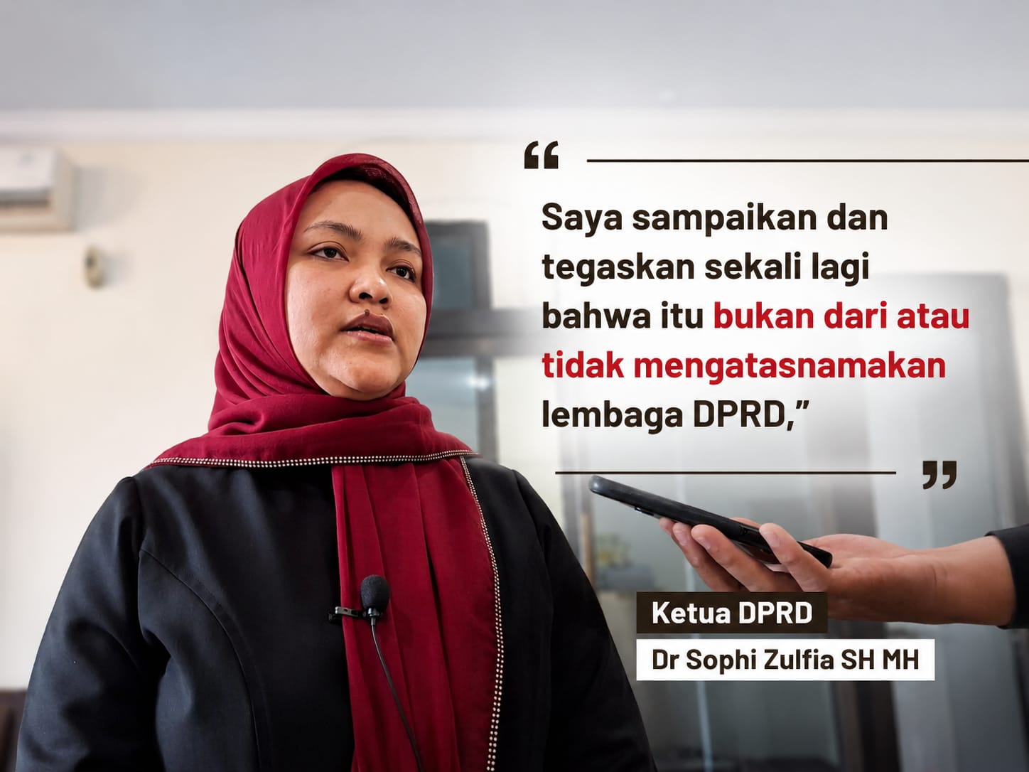 Sophi Tegaskan Komentar Nana Bukan Sikap Resmi DPRD