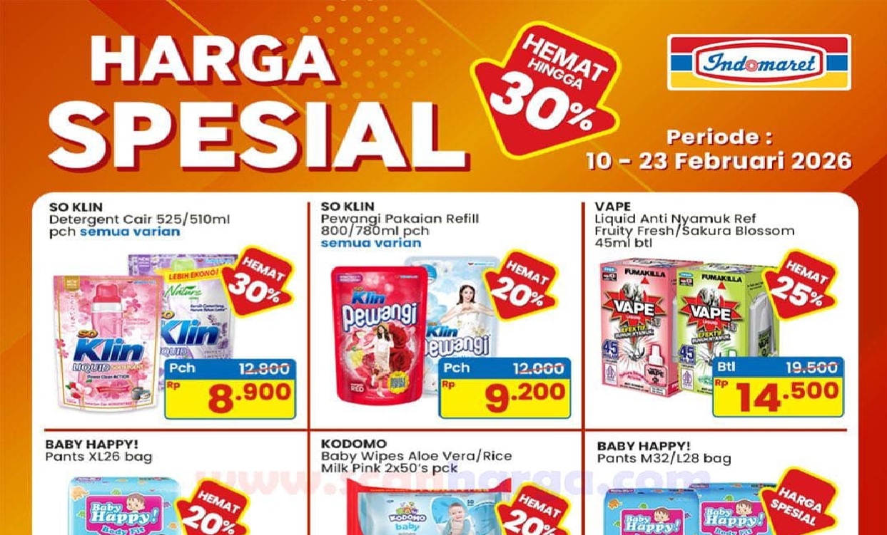 Promo Indomaret Hari Ini: Harga Spesial Kebutuhan Dapur hingga Kebutuhan Anak