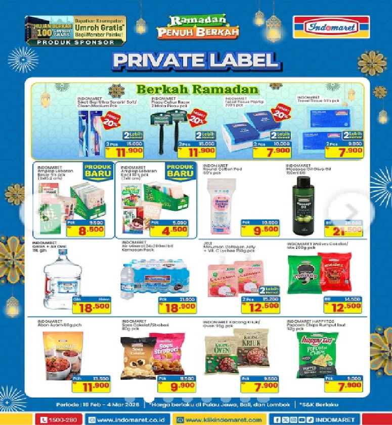 Promo Indomaret Terbaru sampai 4 Maret 2026, Katalog Private Lebel Abon Ayam Rp 11.900