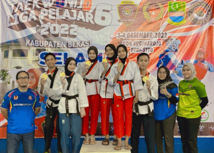 Taekwondoin Kota Cirebon Juara Umum Liga Pelajar 6