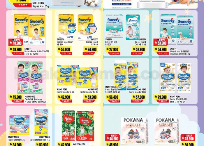 Promo Alfamart Akhir April 2026: Popok MamyPoko Pants S-M Harga Spesial Rp49.900, Stok Terbatas!