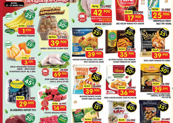 Promo JSM Superindo Minggu Ini 27-29 Maret: Daging Rendang Rp14.490/100g & Apel Fuji Diskon 40%!