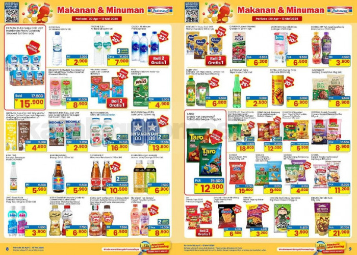 Promo JSM Indomaret Pekan Ini 1-3 Mei 2026: Es Krim & Minuman Beli 2 Gratis 1