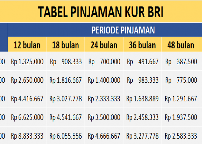 Angsurannya Rp 325 Ribu per Bulan, Simulasi Cicilan KUR BRI 2026 Tabel Pinjaman 15 Juta