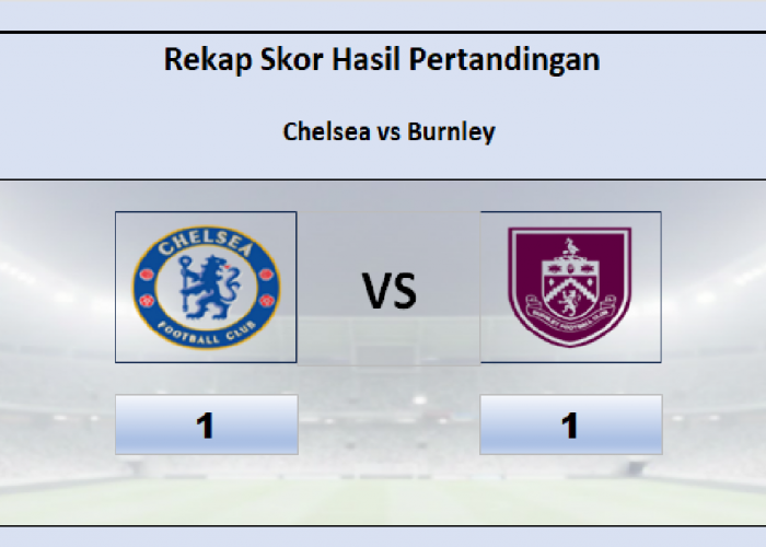 Hasil Chelsea vs Burnley 1-1 Seri! Dua Hasil Imbang Beruntun Bagi Chelsea