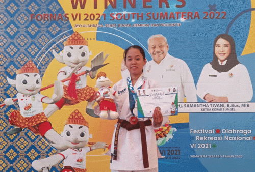 Zalsa Ienayah Harumkan Majalengka di Fornas VI 2022, Pernah Juara Dunia Karate, Kini Sabet 2 Medali Sekaligus