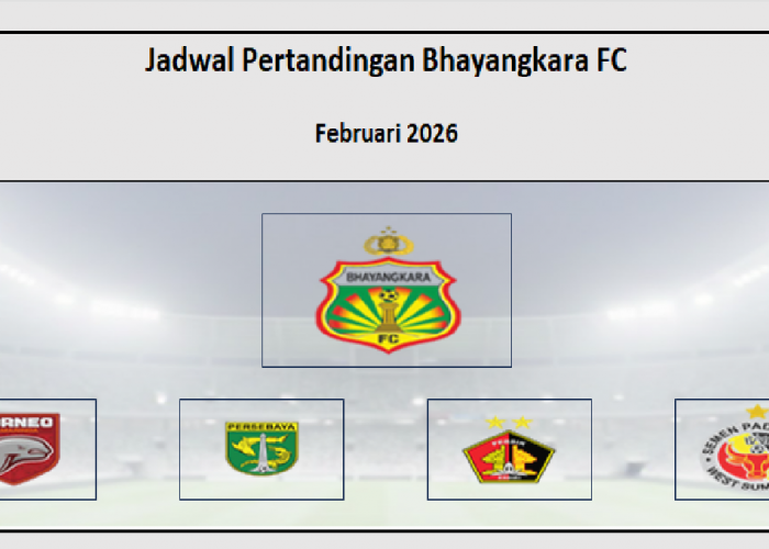 Sengit! Jadwal Pertandingan Bhayangkara FC Liga 1 Februari 2026, Lawan  Persebaya, Persik, dan Madura United