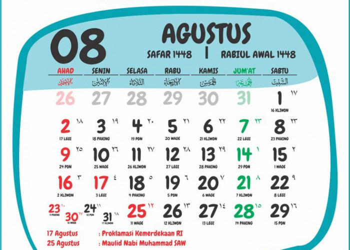 Kalender Agustus 2026: Cek Daftar Tanggal Merah dan Hari Libur Nasional Resmi Pemerintah