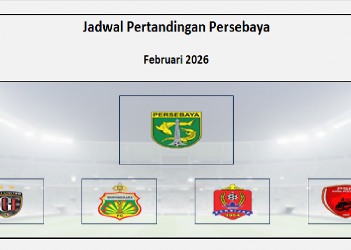 Jadwal Persebaya Februari Liga 1 usai kalahkan Bali United, Hadapi Bhayangkara FC, Persijap, dan PSM Makassar
