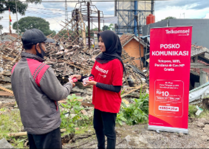 Telkomsel Sediakan Paket Rp10  Bebas Telepon dan SMS bagi Korban Gempa Bumi Cianjur