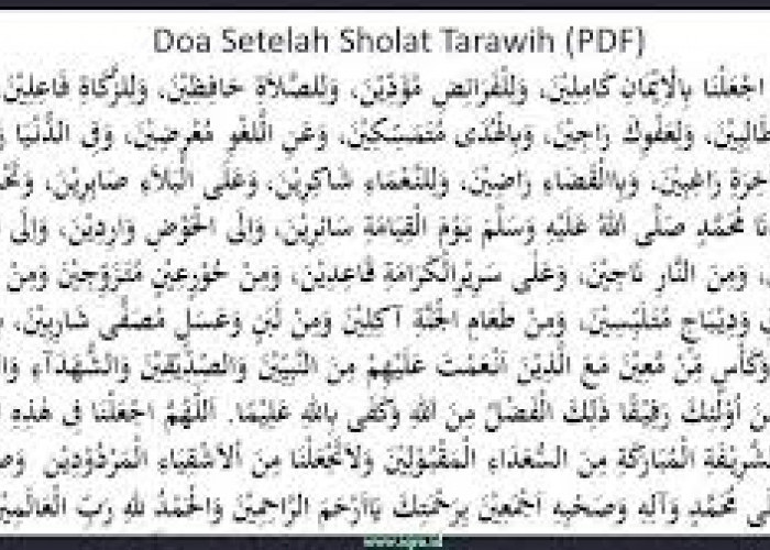 Doa Setelah Sholat Tarawih, Lengkap Beserta Arti Cuman Disini!