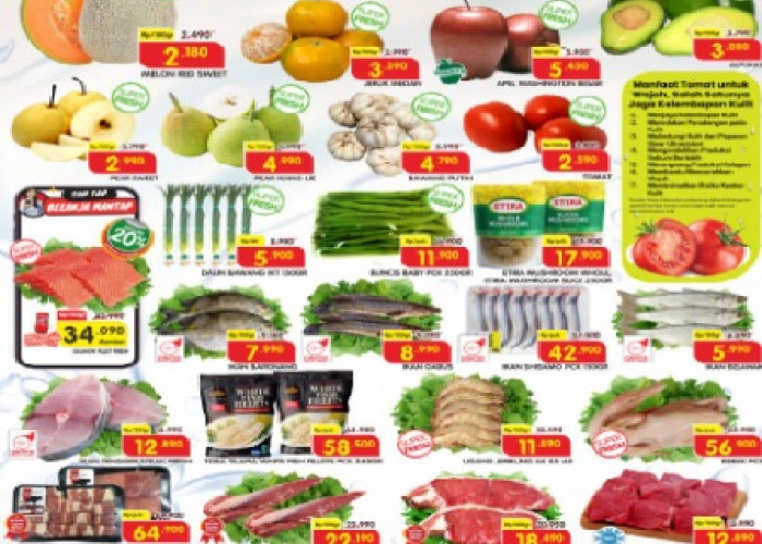 Diskon Fresh Deals! Promo Terbaru Superindo Minggu Ini Periode 2 - 8 April 2026, Melon Red Sweet Rp 2.180