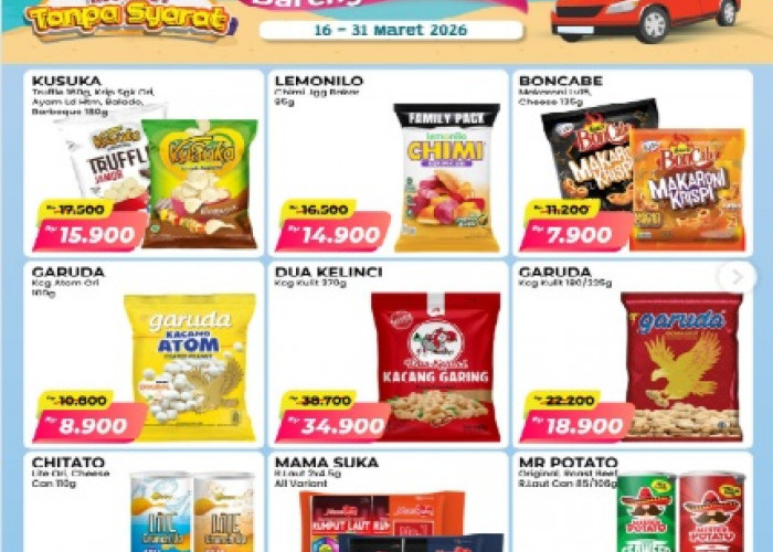 Mudik Asyik Bareng Alfamart! Promo Khusus Sambut Lebaran Berbagai Cemilan Harga Ambyar hingga 31 Maret 2026