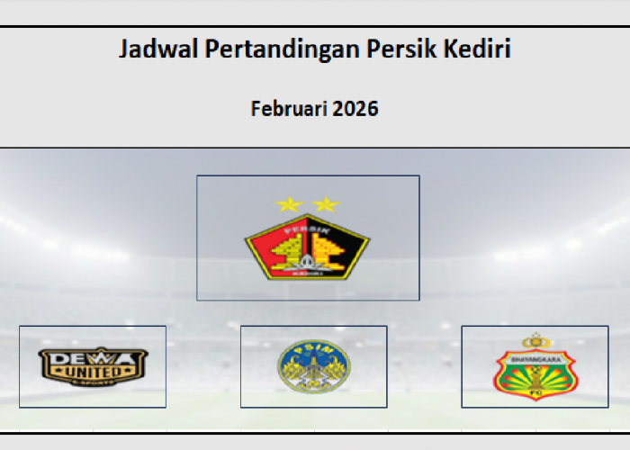 Jadwal Pertandingan Persik Kediri Februari 2026 Liga 1, Lawan PSIM & Bhayangkara FC