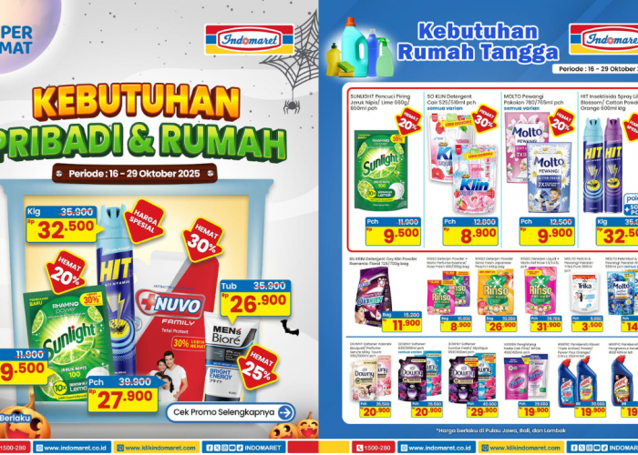 Promo Indomaret Terbaru Hari Ini: Sabun Lifebuoy Cair Rp18.000 dan Detergen Rinso 770gr Diskon 30%