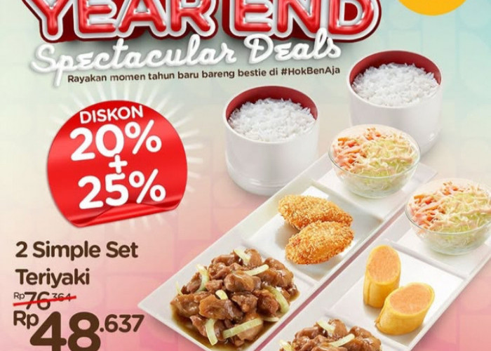 Promo HokBen Akhir Tahun Diskon 20% Ditambah 25%, Mulai Hari Ini 23 Desember 2024 