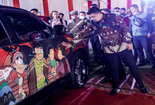 Mobil Menantu Jokowi dan Milik 3 Pejabat jadi Kanvas Seniman Sumatera Utara