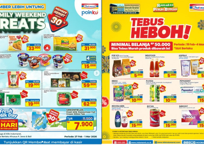 Tebus Heboh dan Khusus Member Diskon 30%, Promo Indomaret Hari Ini - 1 Maret 2026, Ada Rexona Rp 15.000
