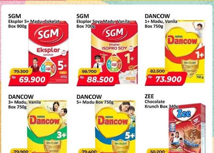 Promo JSM Alfamart 24-26 April 2026: Stok Susu Anak Diskon Besar, SGM Eksplor Hanya Rp69.900!