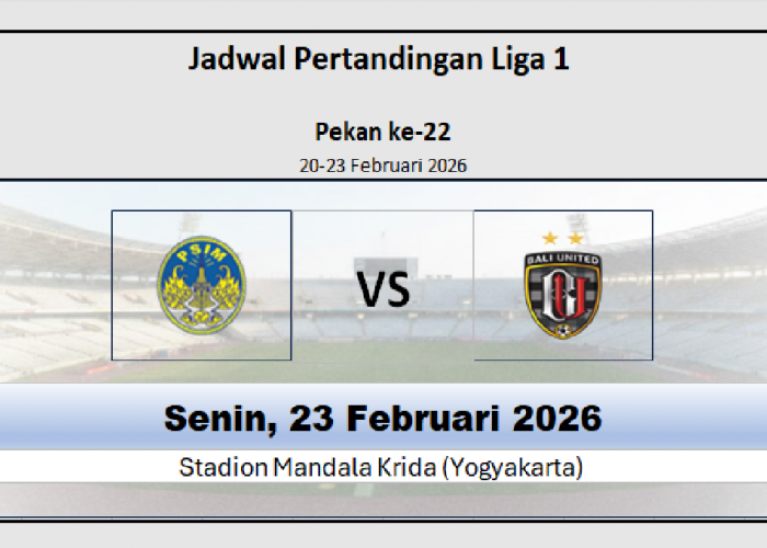 Jadwal Pertandingan PSIM VS Bali United Liga 1, Head to Head Unggul PSIM, Bali United Tiga Kekalahan Beruntun