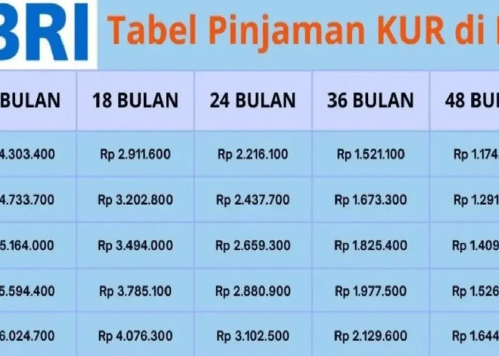 Tabel KUR BRI 2026 Pinjaman Rp 200-300 Juta: Cicilan 5 Tahun Hanya Rp 4 Jutaan