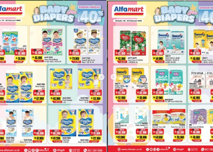 Baby Diapers Fair diskon 40%, di Promo Alfamart Hari Ini 23 hingga 28 Februari 2026