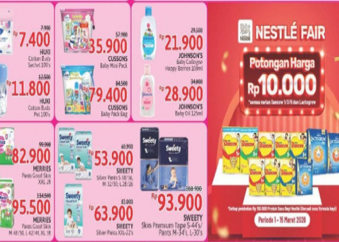 Stok Susu Si Kecil & Skincare Bunda di Alfamidi 1-15 Maret 2026: Chil-Kid Rp166 Ribu, Wardah Hanya Rp31 Ribuan