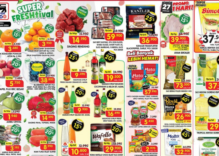 7 Promo Freshtival JSM Superindo Pekan Ini: Daging Rendang dan Buah Naga Diskon Besar! 