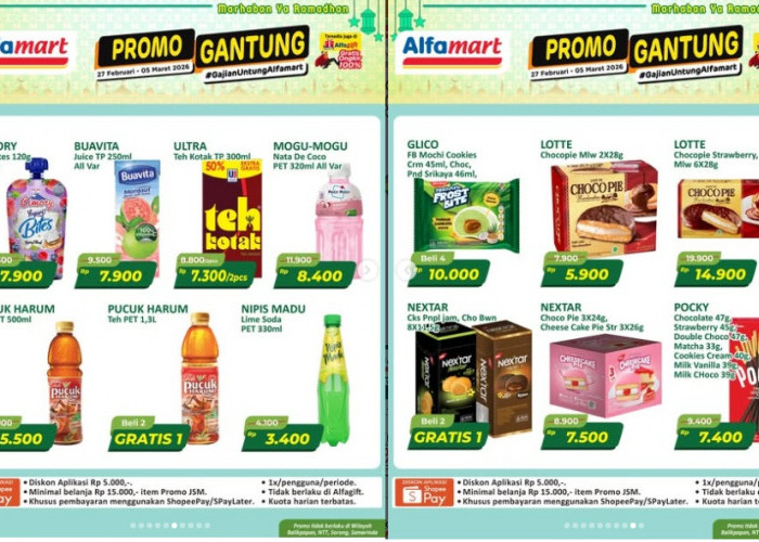Makanan dan Minuman Diskon! Promo Gantung Alfamart Minggu Ini Periode 27 Februari - 5 Maret 2026