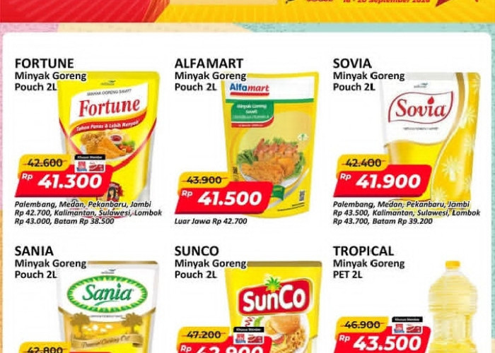 Promo Alfamart JSM 18–20 September 2026: Minyak Goreng 2L Mulai Rp41.300 & Diskon Spesial Akhir Pekan!