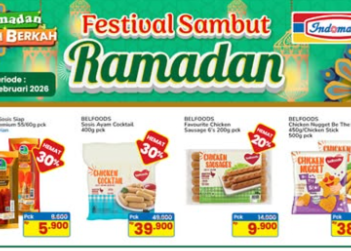 Borong Hemat! Festival Ramadan Indomaret 12-18 Februari 2026. Sembako Hingga Perawatan Tubuh Jadi Lebih Hemat