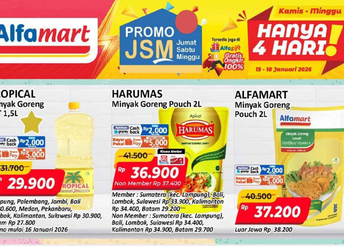 Minyak Goreng & Mie Instan Turun Harga? Ini Promo JSM Alfamart Terbaru Minggui Ini 16 - 18 Januari 2026