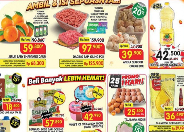 Promo Superindo Terbaru Periode 24-26 April 2026: Minyak Goreng Super Diskon Hanya Rp 36.490 
