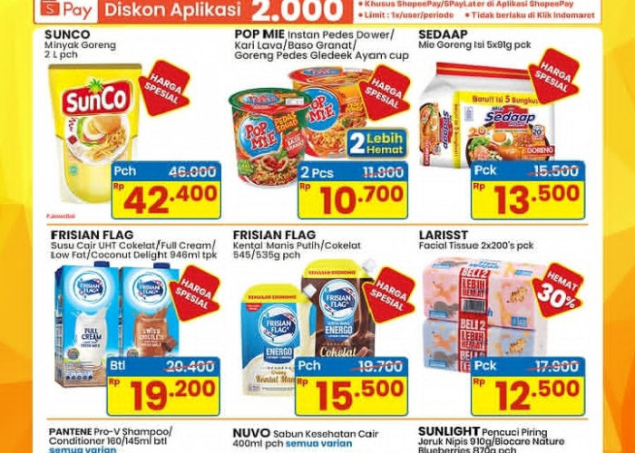 Promo Indomaret 4 Hari Spesial Kemerdekaan: SunCo Minyak Goreng 2L Cuma Rp42.400!