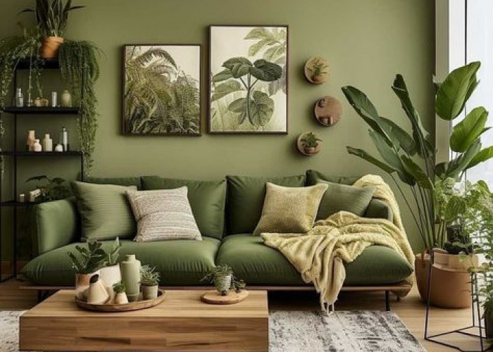 Ruang Tamu Hijau! 7 Cara Menciptakan Kesan Elegan dan Alami di Rumah Modern 