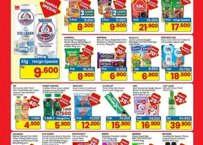 Promo Indomaret Minggu Ini: Bear Brand Cuma Rp9.600 dan Diskon Gede Susu Frisian Flag!