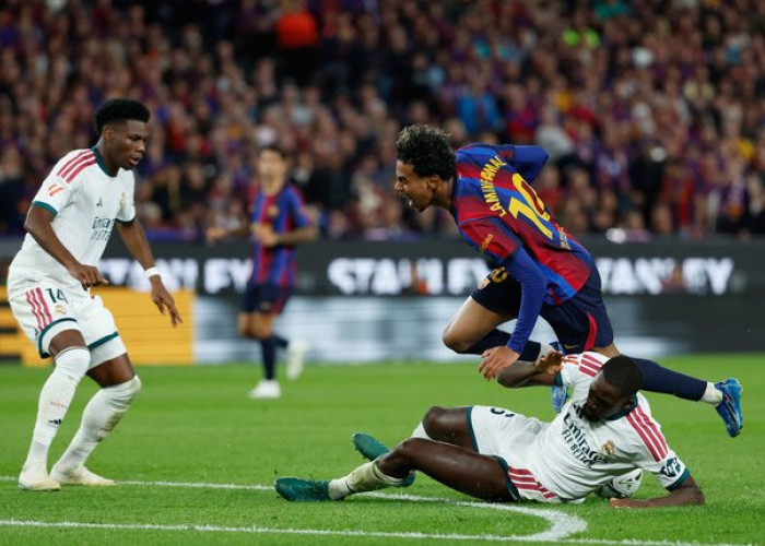 Hasil pertandingan Barcelona vs Real Madrid : Kylian Mbappe Penyelemat Madrid Skor 2-1