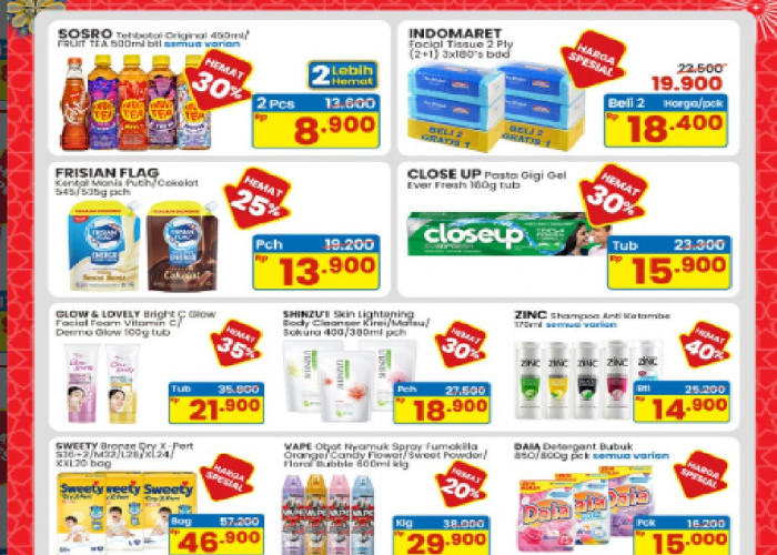 Waktunya Belanja! Diskon Sampai 40%, Promo Indomaret Hari Ini - 11 Maret 2026, Teh Botol Sosro Rp 8.900/2pcs