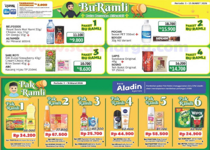 Hemat Banget! Promo Alfamidi Pak Ramli & Bu Ramli Hadirkan Paket Sembako & Sirup Mulai Rp 20 Ribu