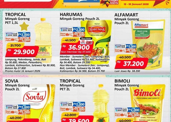 Promo JSM Alfamart Terbaru Periode 15 hingga 18 Januari 2026, Minyak Goreng hingga Perlengkapan Bayi!