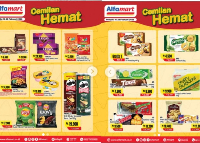 Cemilan Hemat hingga Gratis 1, di Promo Alfamart Hari Ini Periode Berakhir Sampai 28 Februari 2026