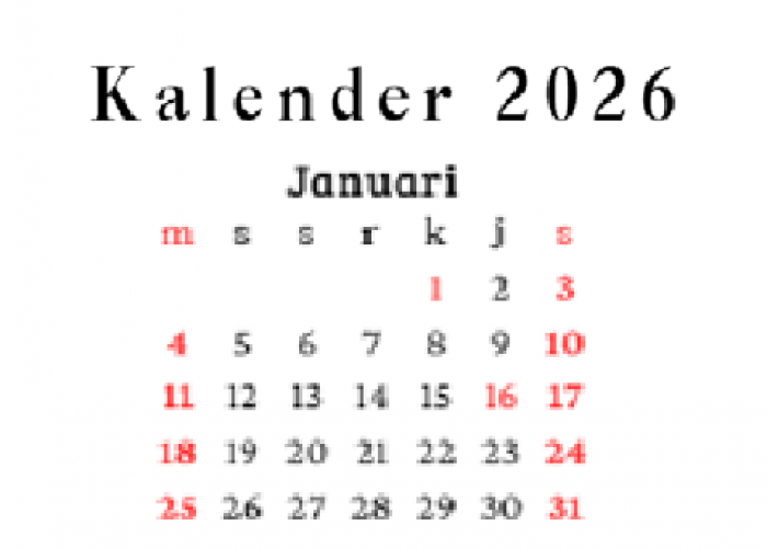 Daftar Tanggal Merah Januari 2026: Hari Libur Nasional, Cuti Bersama, dan Long Weekend