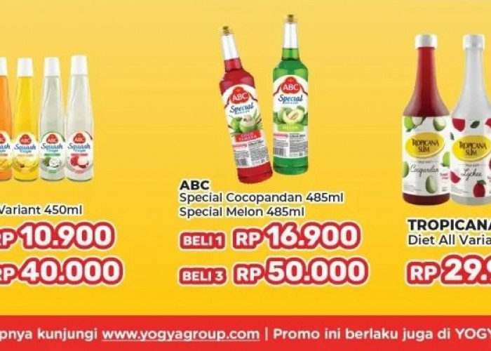 Promo Belanja di Yogya 20-22 Februari ABC Squash All Variant Beli 4 Hanya Rp 40.000