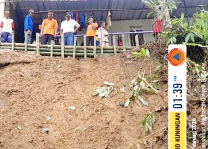 Hujan Lebat Picu Longsor Beruntun di Selajambe, BPBD Kuningan Tingkatkan Kewaspadaan Warga