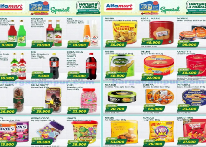 Sambut Ramadhan dengan Promo JSM Alafamart Hari Ini ada Sirup, hingga Nata De Coco periode 6 - 8 Februari 2026