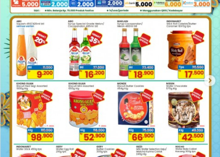 Promo Indomaret Festival Ramadan 5-11 Maret 2026: Stok Sirup, Kurma dan Biskuit Lebaran Harga Spesial!