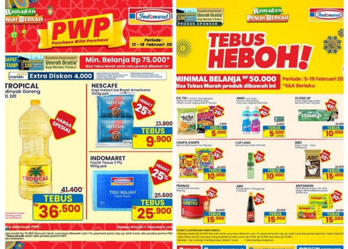 Tebus Heboh Produk Rp 5.000 Minimal Belanja Rp 50.000, di Promo Indomaret Hari Ini Terakhir 18 Februari 2026