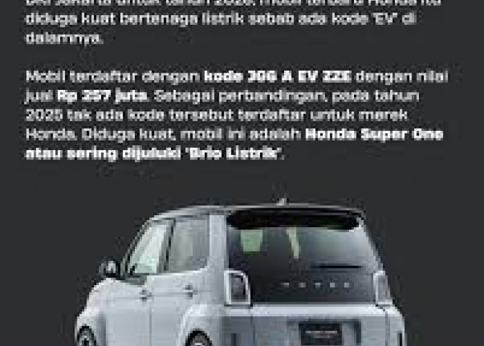 Honda Brio Listrik Harga, Rp 280 juta - Rp 300 juta Dengan Fitur yang Memukau 