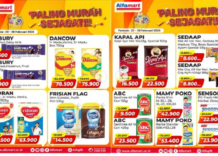Paling Murah Sejagat, Produk Makanan Sampai Perawatan Diskon di Promo Alfamart Hari Ini 23 - 28 Februari 2026